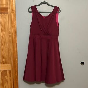 Grace Karin Burgundy and Pink Dress